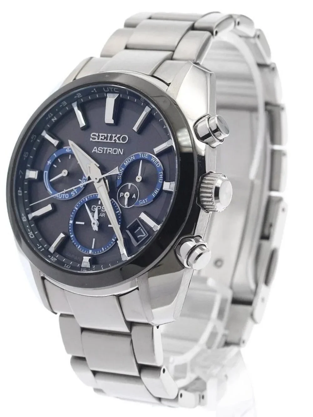 SEIKO Astron SBXC053/5X53-0AJ0 Day date Solar Powered Radio Men's